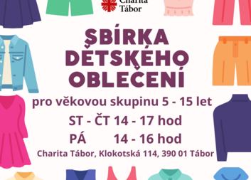 Sbírka oblečení pro děti 5-15 let